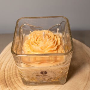 Bougie luxe collection fleur d`or Miel et Vanille